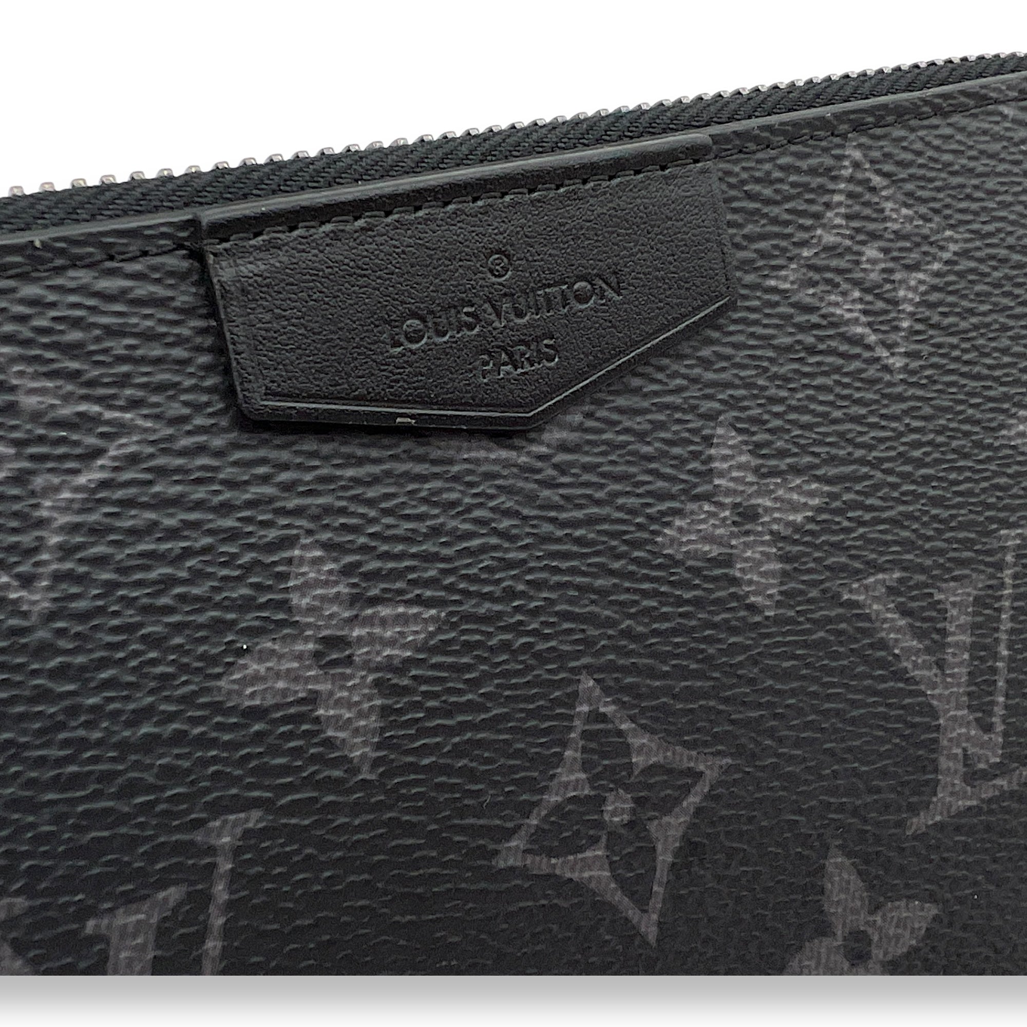 Alpha Wearable Wallet Crossbody Bag Black in Monogram Coated Canvas, Gunmetal hardware