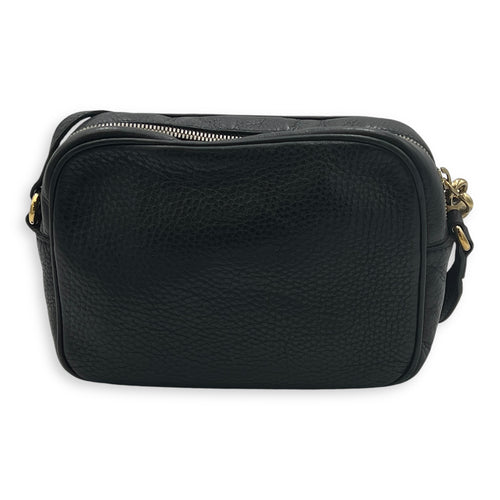 Soho Crossbody Bag Black in Calfskin, Gold hardware