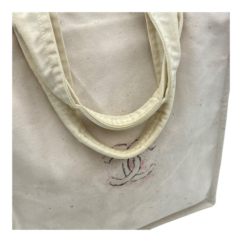 Miami Cruise Tote Bag White in Canvas, Silver hardware