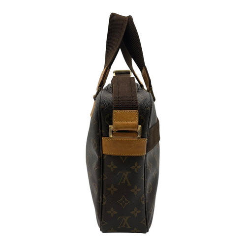 Bosphore Top Handle Bag Brown in Monogram Coated Canvas, Gold hardware