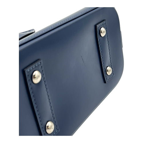 Alma Top Handle Bag BB Blue in Epi Leather, Silver hardware