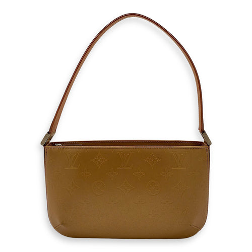 Mat Fowler Shoulder Bag Gold in Calfskin, Silver hardware