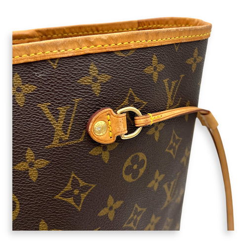 Neverfull Tote Bag GM Brown in Monogram Coated Canvas, Gold hardware