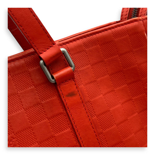 Tadao Top Handle Bag Red in Calfskin, Silver hardware