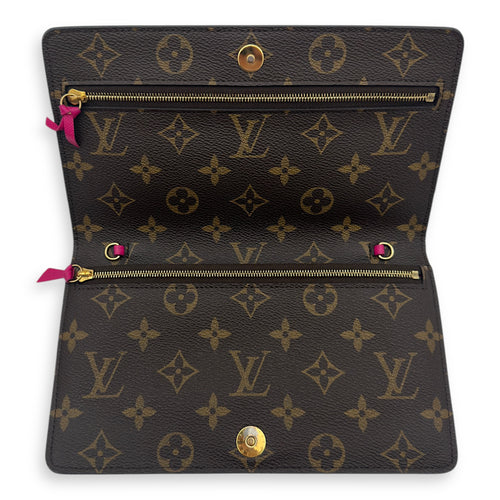 Louis Vuitton Christmas Animation Pochette Wallet On Chain Brown in Monogram Coated Canvas, Gold hardware_6