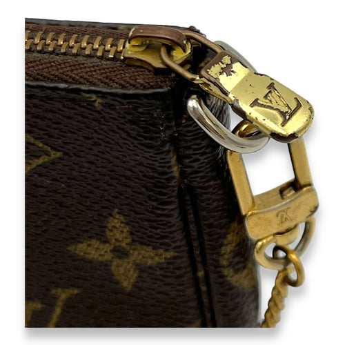 Louis Vuitton Pochette Accessoires Brown Pouch in Monogram Coated Canvas, Gold hardware_6