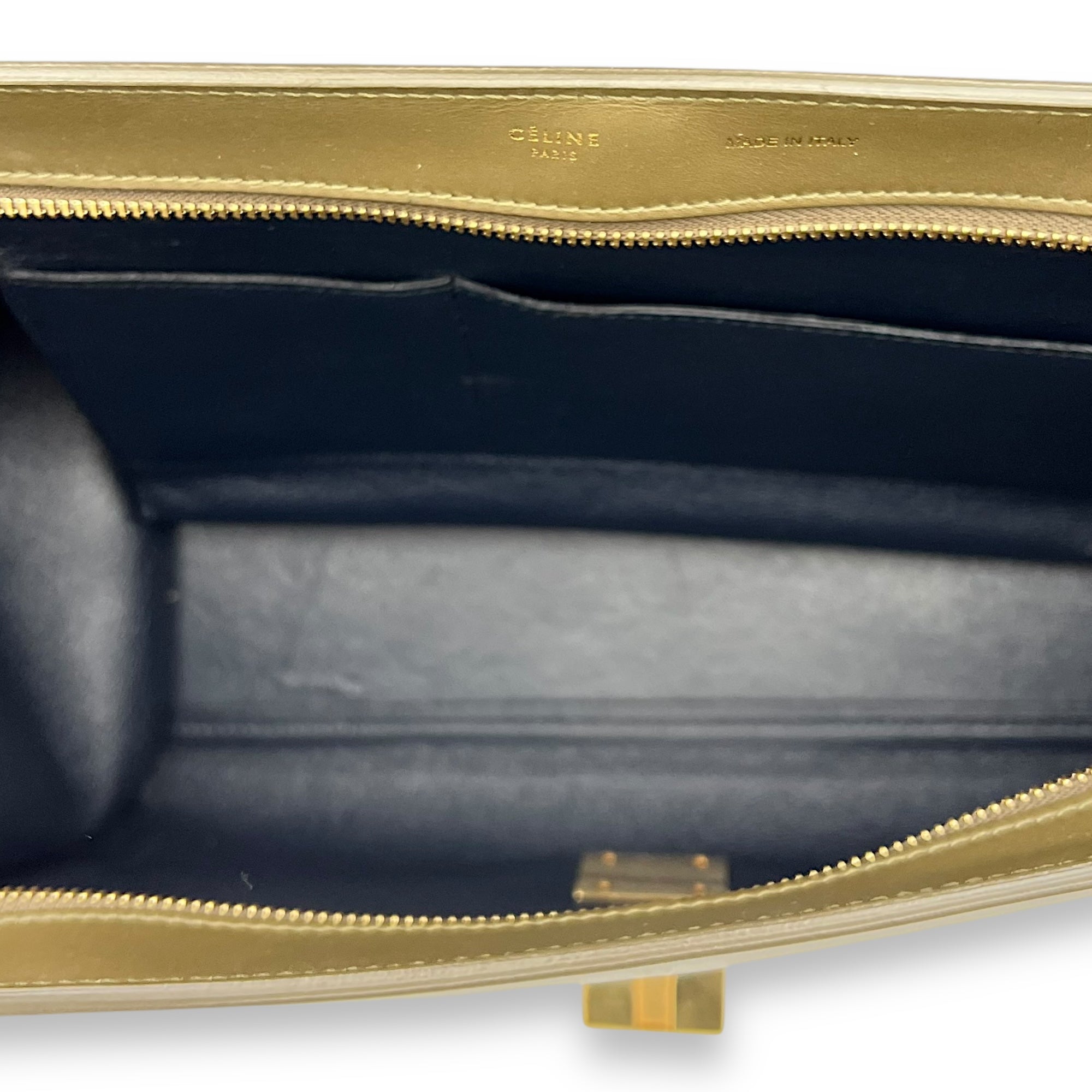 Celine Trapeze Top Handle Bag Multi-colour in Calfskin, Gold hardware_6