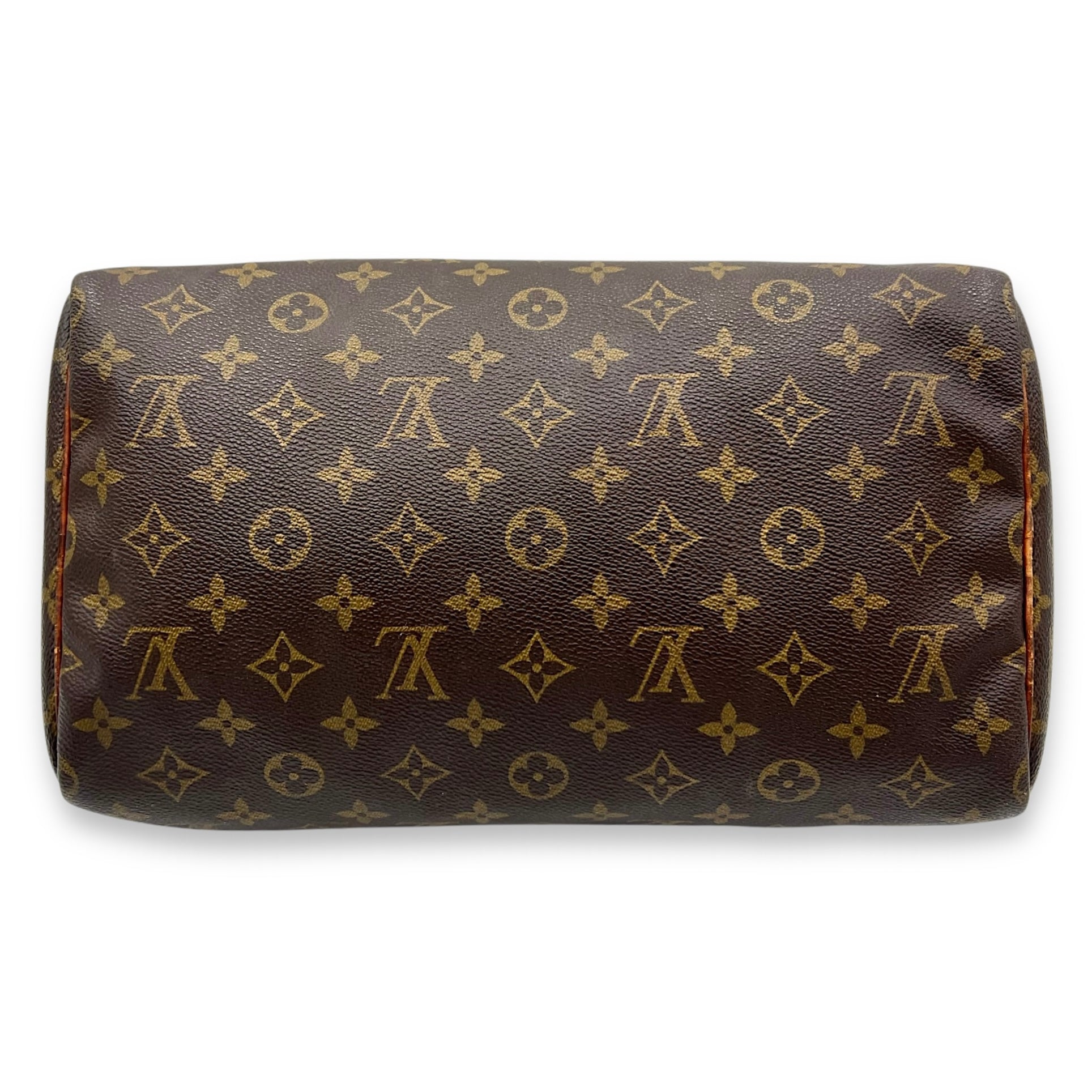 Louis Vuitton Speedy Top Handle Bag 30 Brown in Monogram Coated Canvas, Gold hardware_5