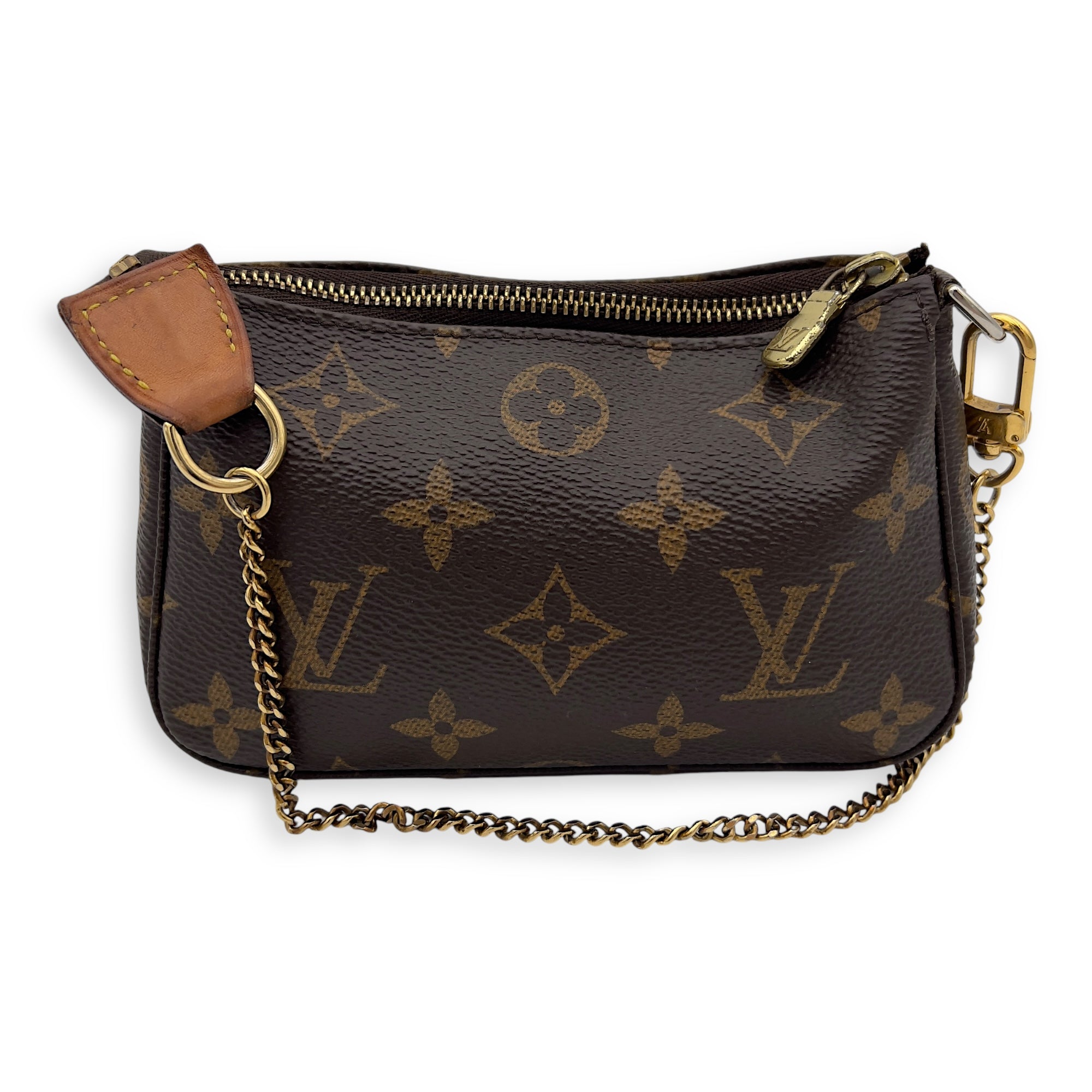 Louis Vuitton Pochette Top Handle Bag Super Mini Brown in Monogram Coated Canvas, Gold hardware_6