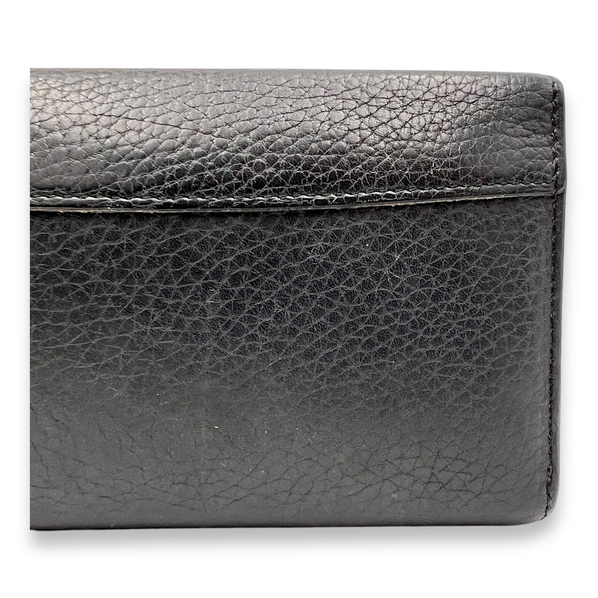 Louis Vuitton Capucines Long Black Wallet in Calfskin, Gold hardware_6