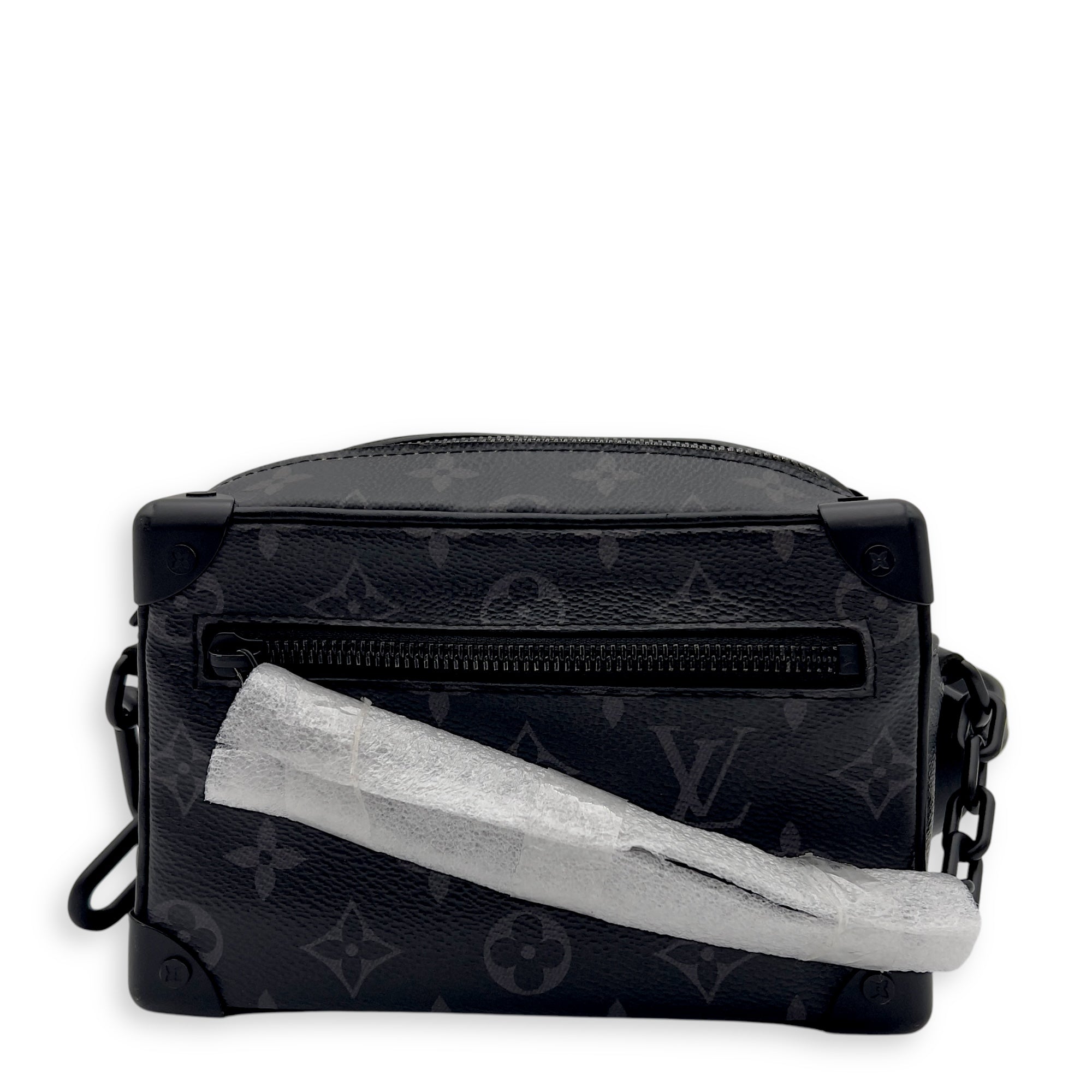 Louis Vuitton Trunk Crossbody Bag Black in Monogram Coated Canvas, Lacquered Metal hardware_2