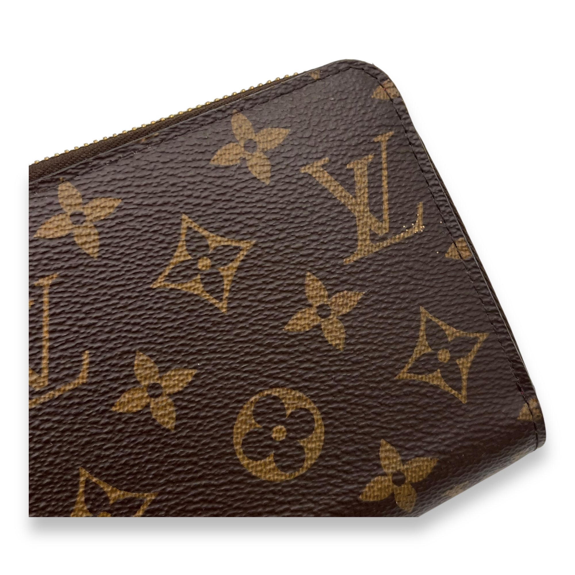 Louis Vuitton Zippy Long Brown Wallet in Monogram Coated Canvas, Gold hardware_6