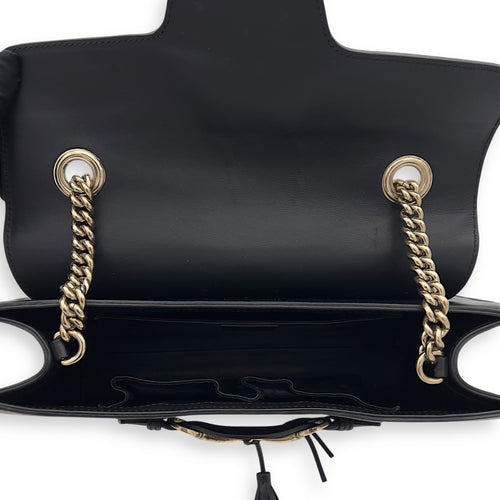 Gucci Horsebit 1955 Shoulder Bag Black in Calfskin, Gold hardware_6