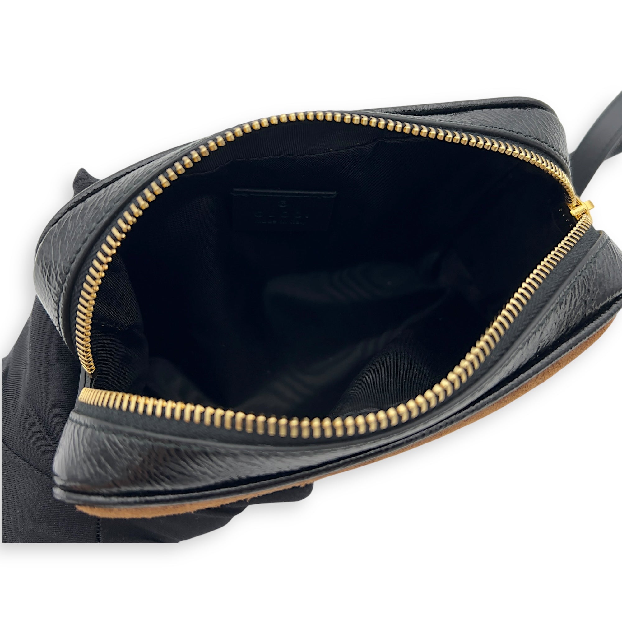 Gucci Ophidia Crossbody Bag Brown in Suede Leather, Gold hardware_4