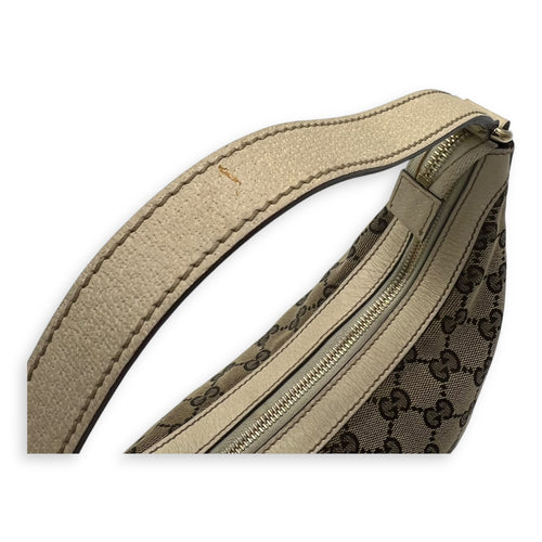 Gucci GG Shoulder Bag Brown in Canvas, Gold hardware_6