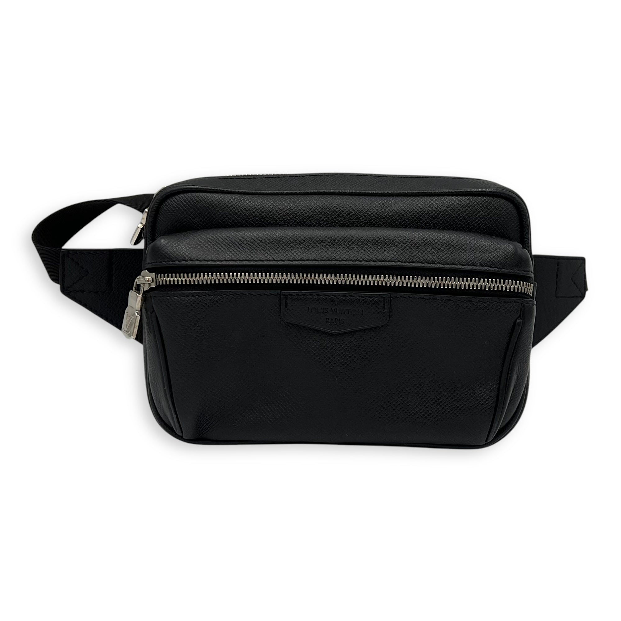 Louis Vuitton Outdoor Black Belt Bag in Taiga Leather, Silver hardware_6