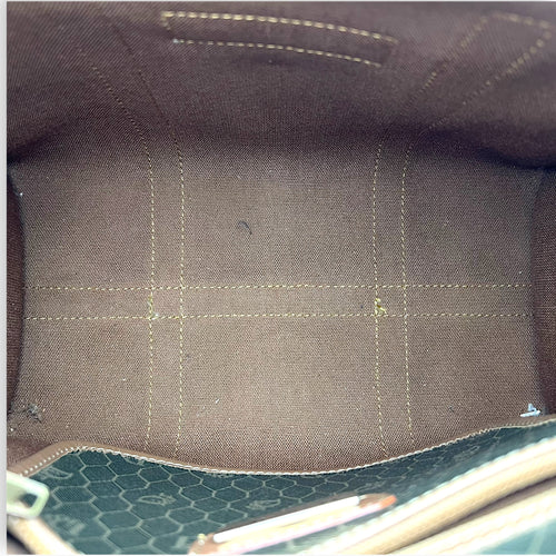 Christian Dior Honeycomb  Top Handle Bag Brown in Coated Canvas, Gold hardware_6