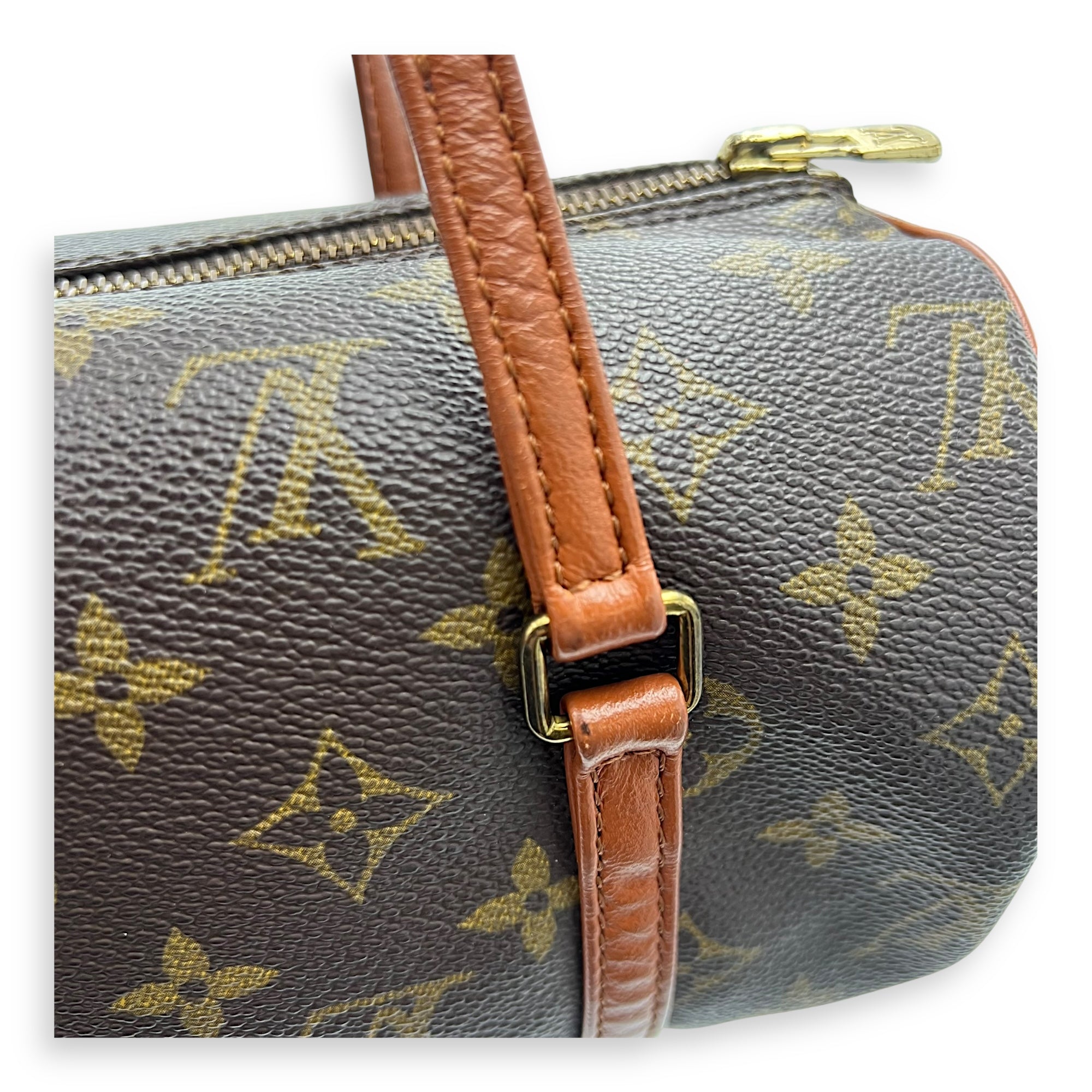 Louis Vuitton Papillon Top Handle Bag Brown in Monogram Coated Canvas, Gold hardware_1