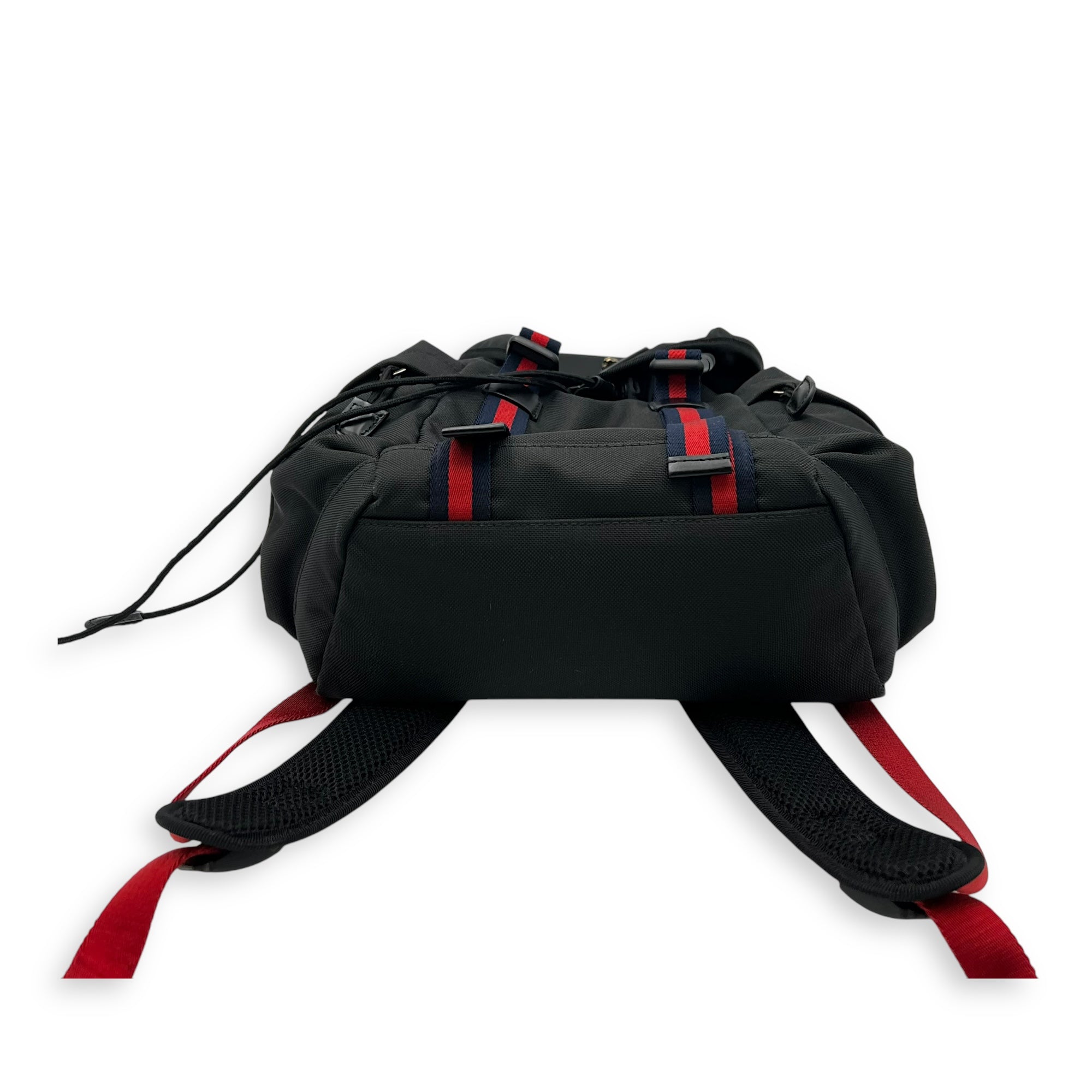 Gucci Techno Vintage Web Black Backpack in Canvas, Gold hardware_5