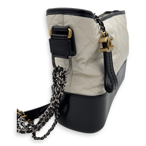 Chanel Gabrielle Shoulder Bag White in Calfskin, Mixed hardware_4