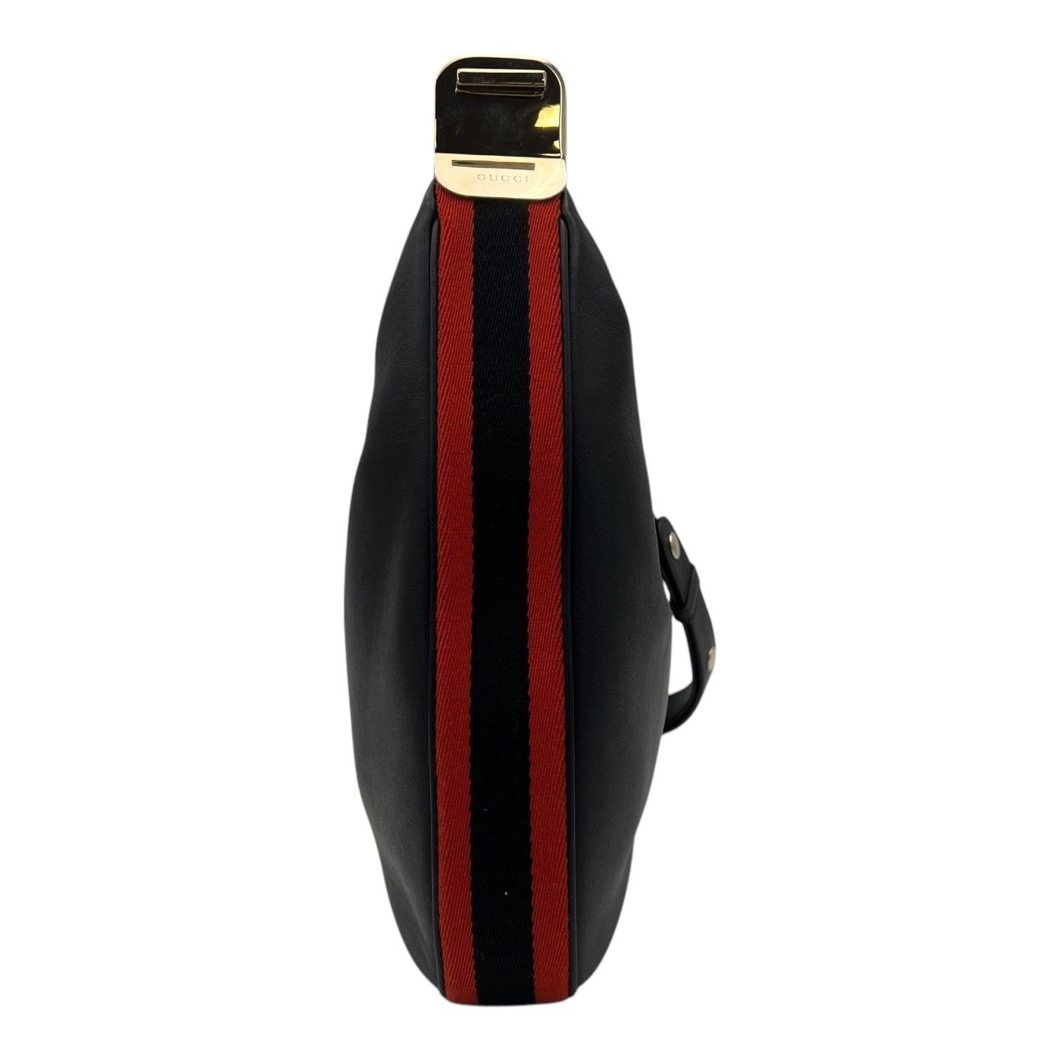 Gucci Attache Shoulder Bag Black in Calfskin, Gold hardware_3