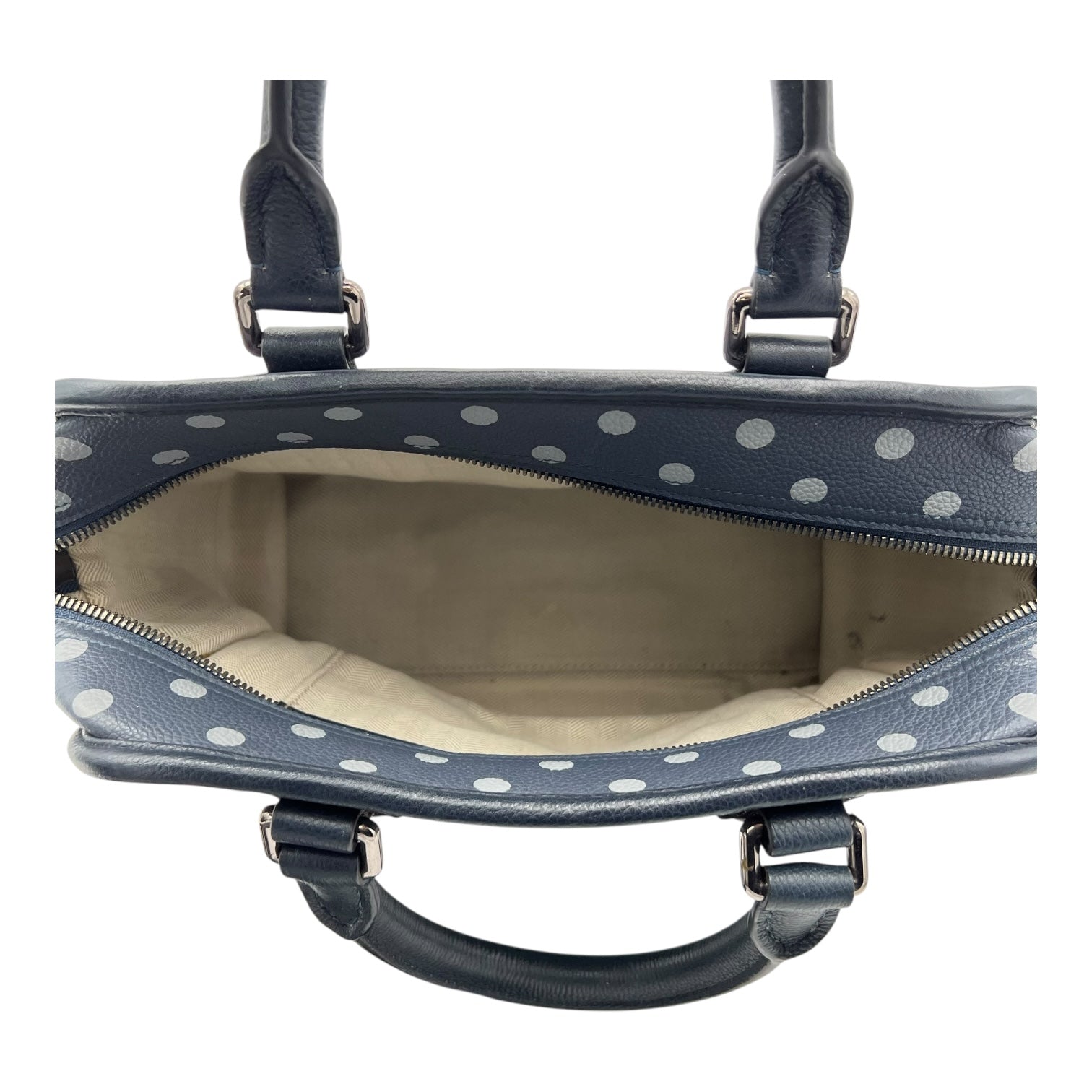 Loewe Amazona Top Handle Bag Blue in Calfskin, Silver hardware_5