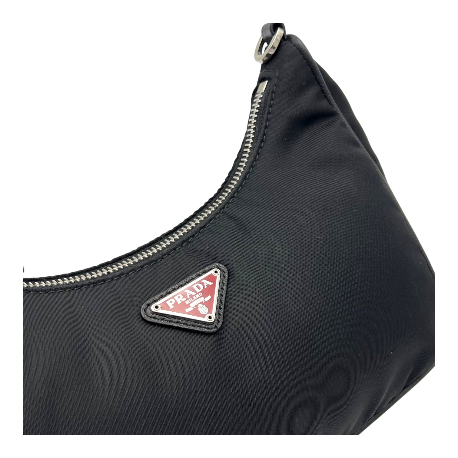 Prada Re-Nylon Crossbody Bag Black in Re-Nylon, Silver hardware_6