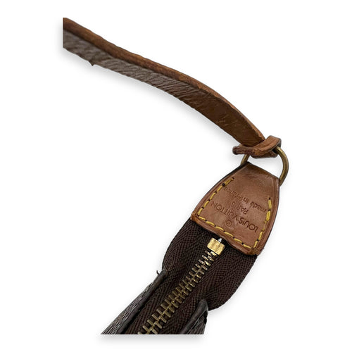 Louis Vuitton Pochette Accessoires Shoulder Bag Brown in Monogram Coated Canvas, Gold hardware_6