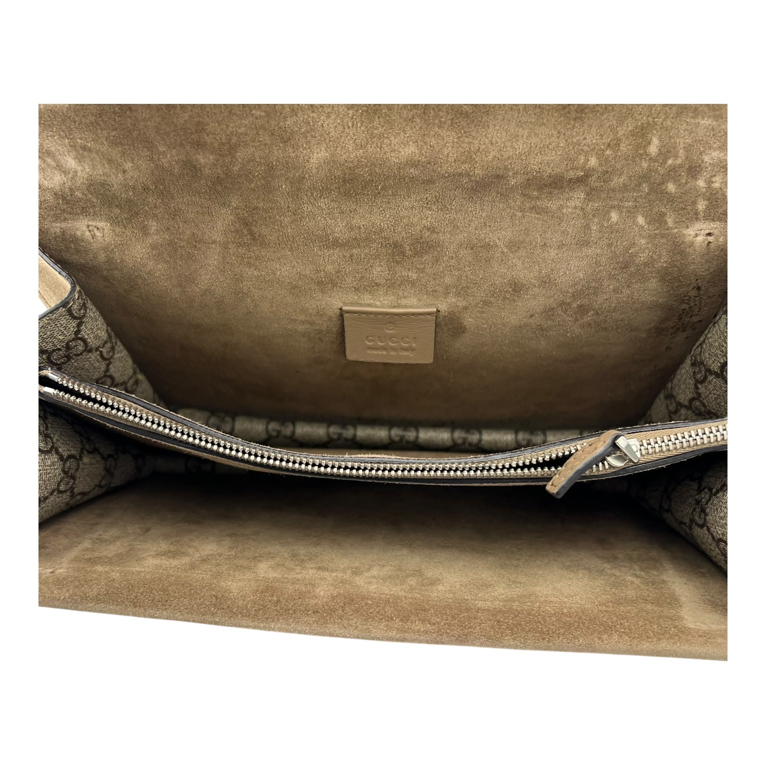 Gucci Dionysus Shoulder Bag Small Brown in Coated Canvas, Silver hardware_6