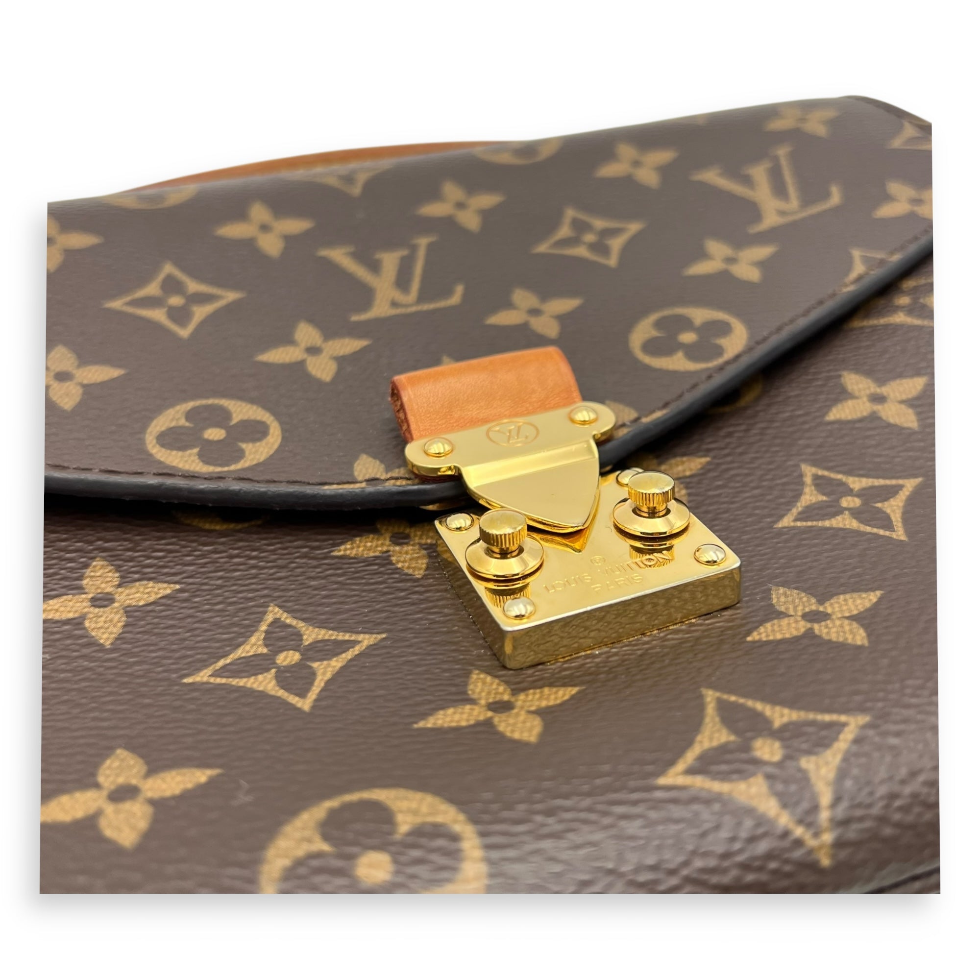Louis Vuitton Metis Crossbody Bag Brown in Monogram Coated Canvas, Gold hardware_6