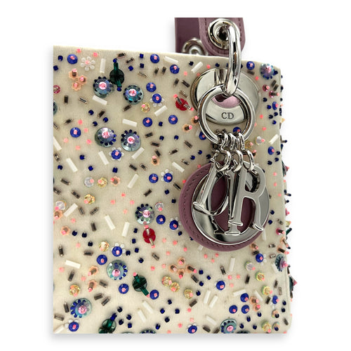 Christian Dior Lady Dior Mini Multi-colour Top Handle Bag in Satin, Silver hardware_6