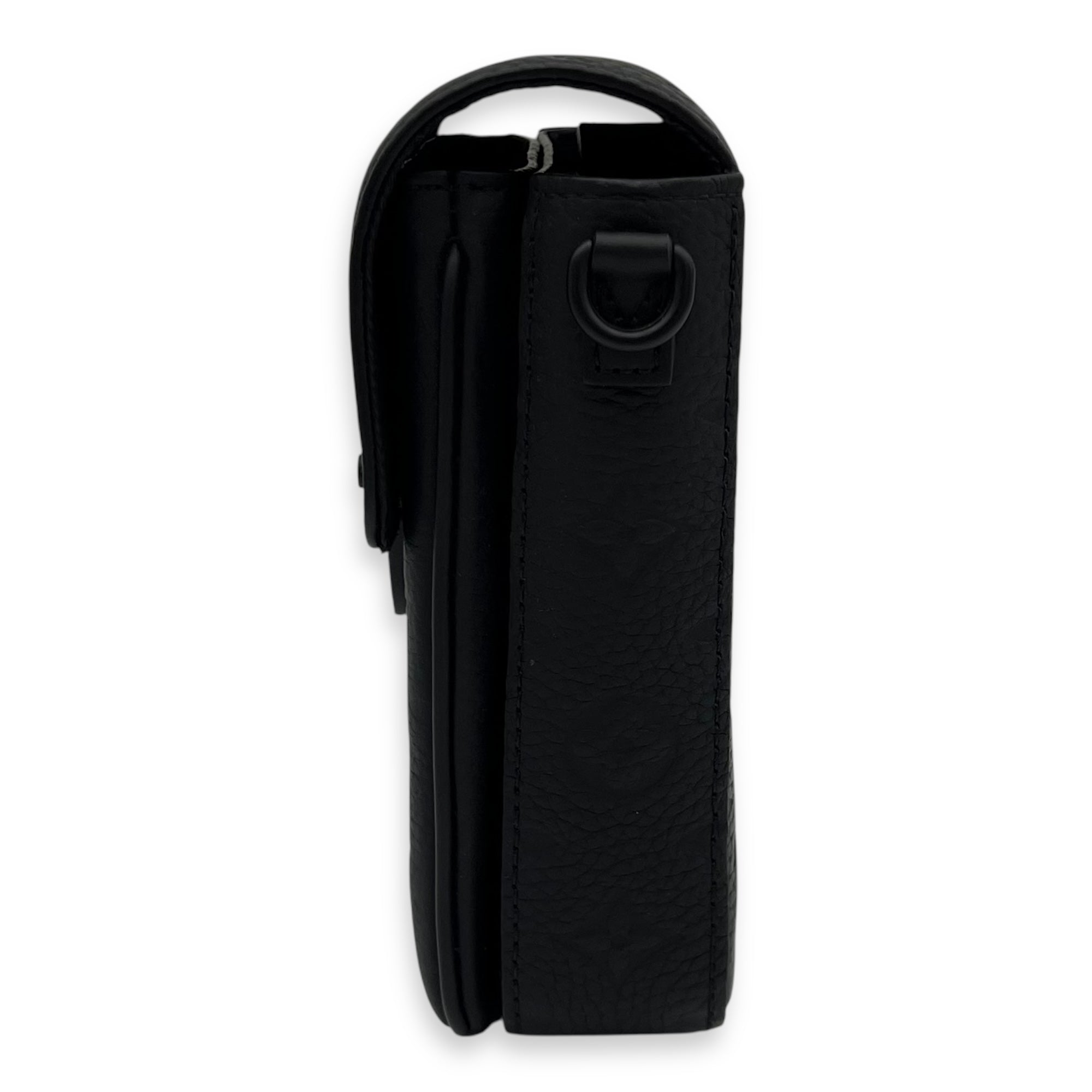 Louis Vuitton S-Lock Crossbody Bag Black in Taurillon Leather, Lacquered Metal hardware_3