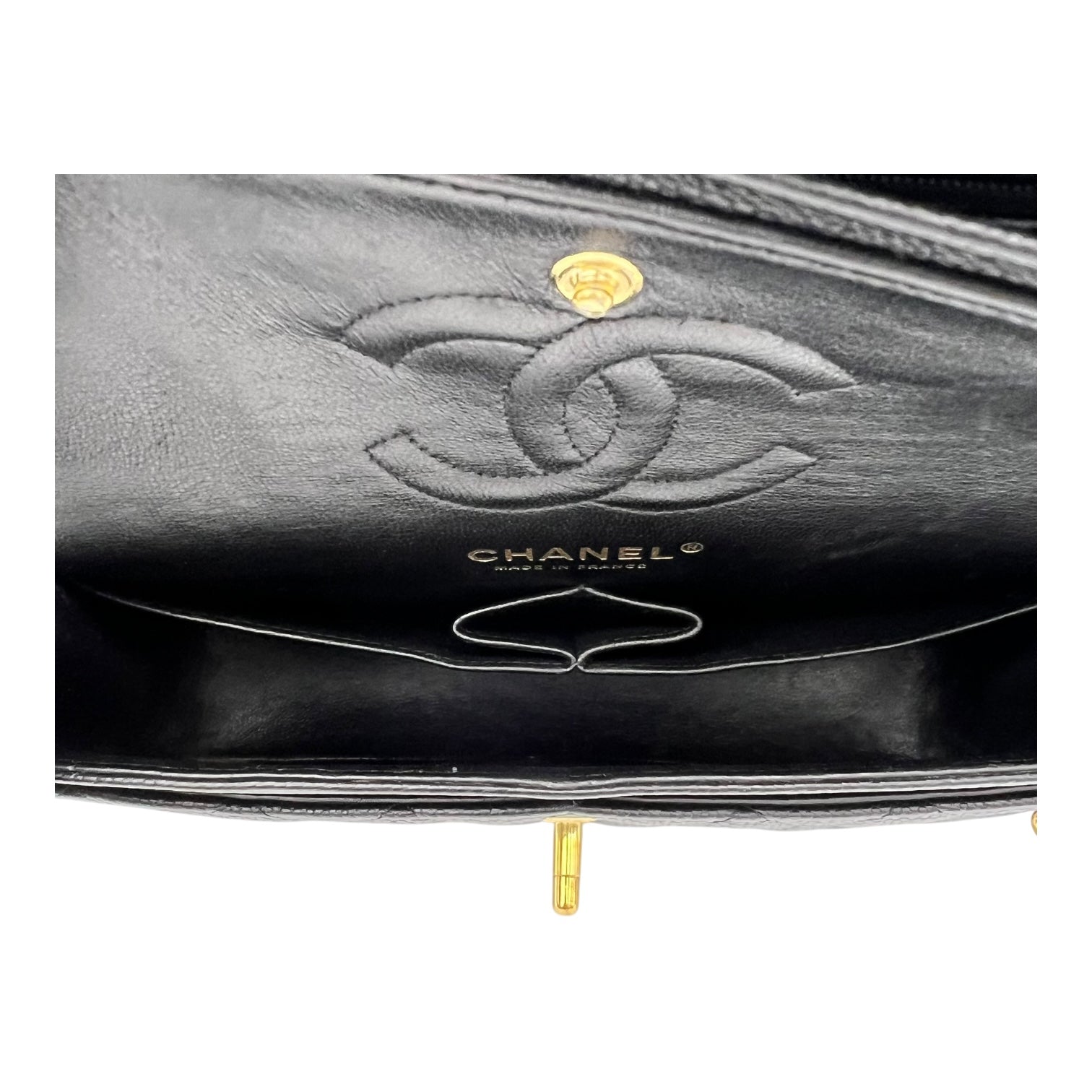 Chanel Classic Shoulder Bag Black in Caviar Leather, Gold hardware_6
