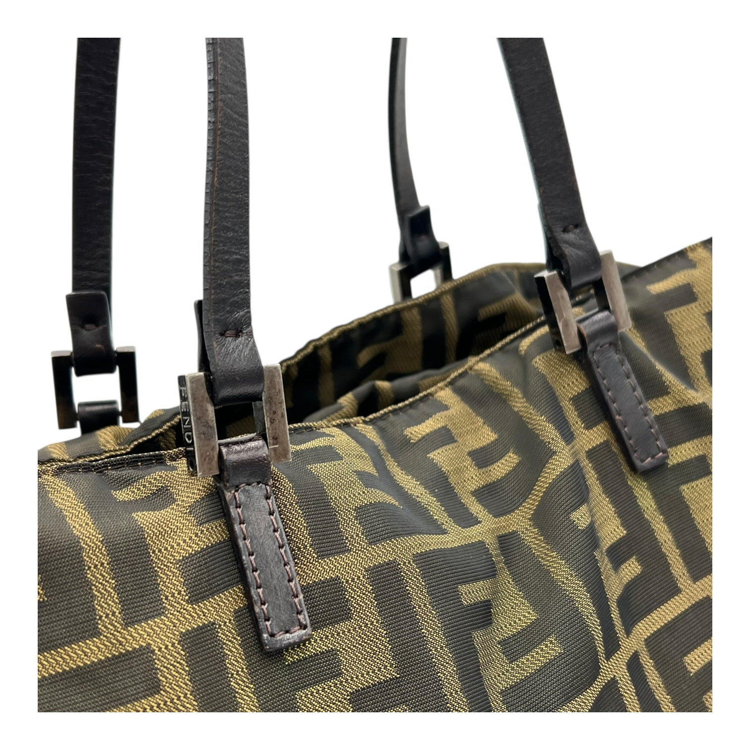 Fendi Zucca Tote Bag Brown in Canvas, Silver hardware_6