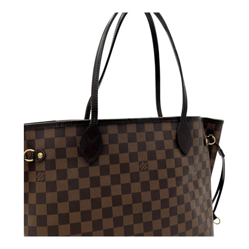 Louis Vuitton Neverfull Tote Bag Brown in Coated Canvas, Gold hardware_6