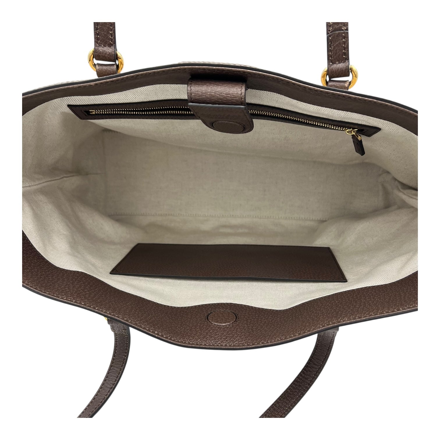 Gucci Ophidia Tote Bag Brown in Canvas, Gold hardware_6