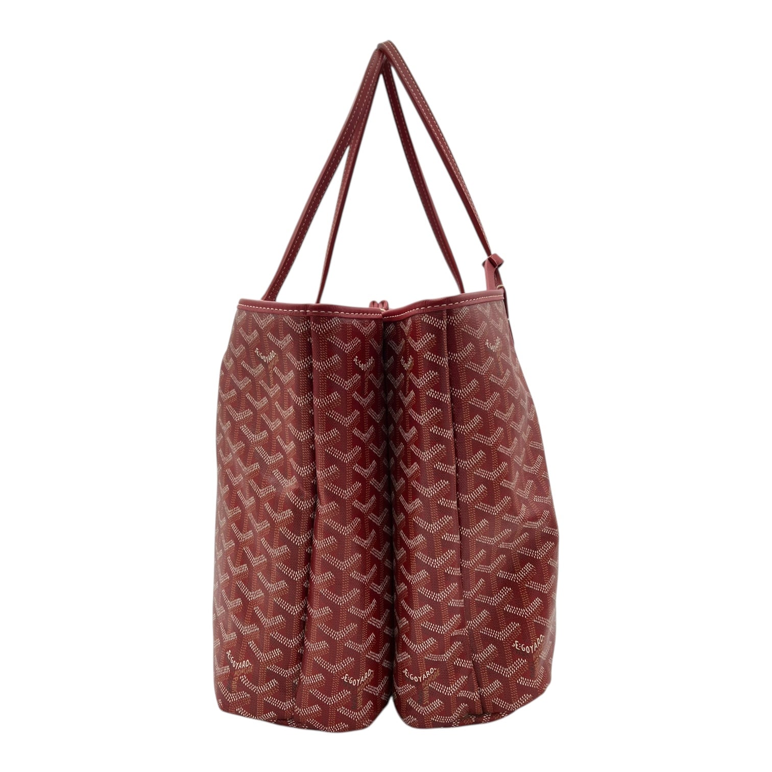 Goyard Isabelle Red Tote Bag in Coated Canvas, Silver hardware_4