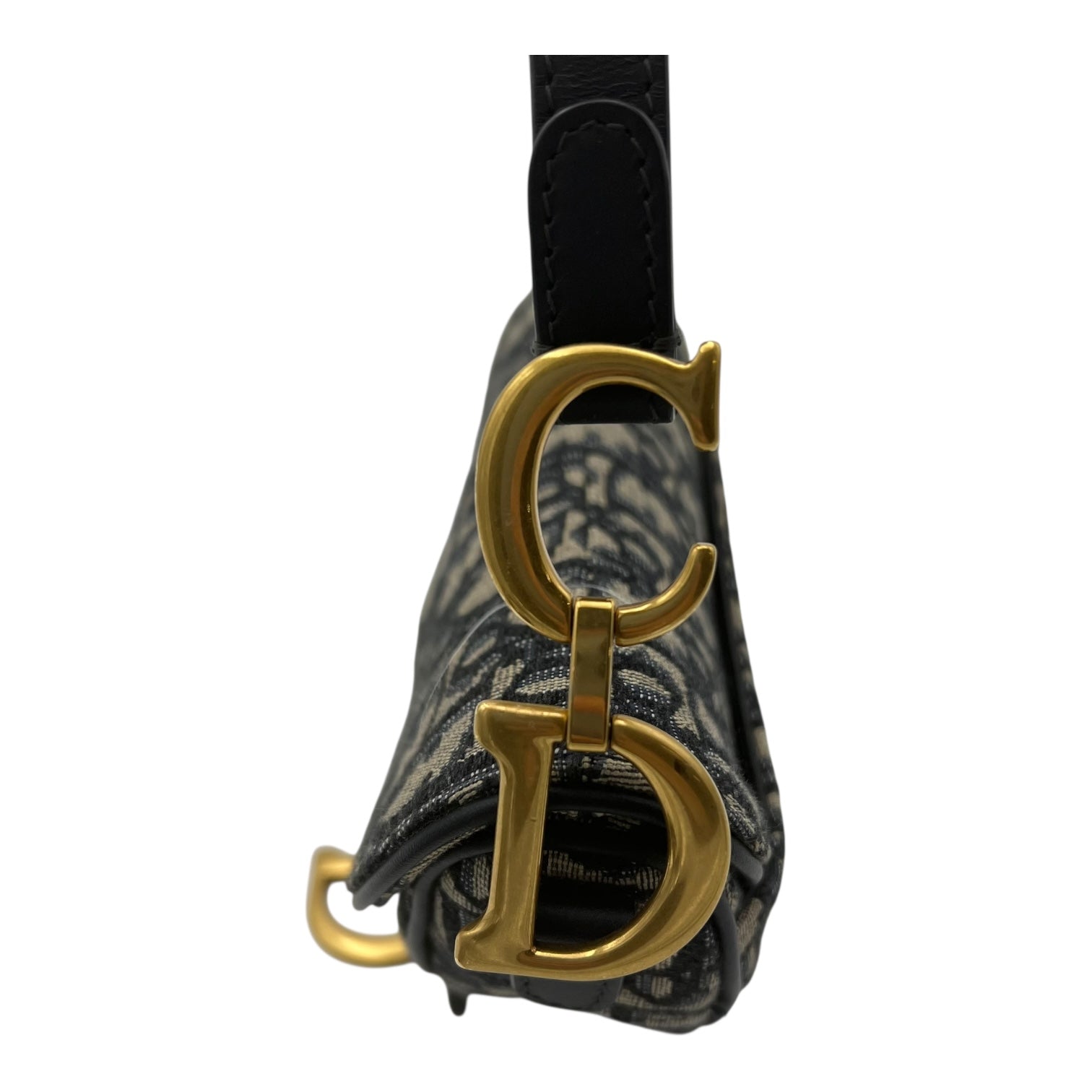 Christian Dior Saddle Mini with Strap Shoulder Bag in Jacquard, Gold hardware_7