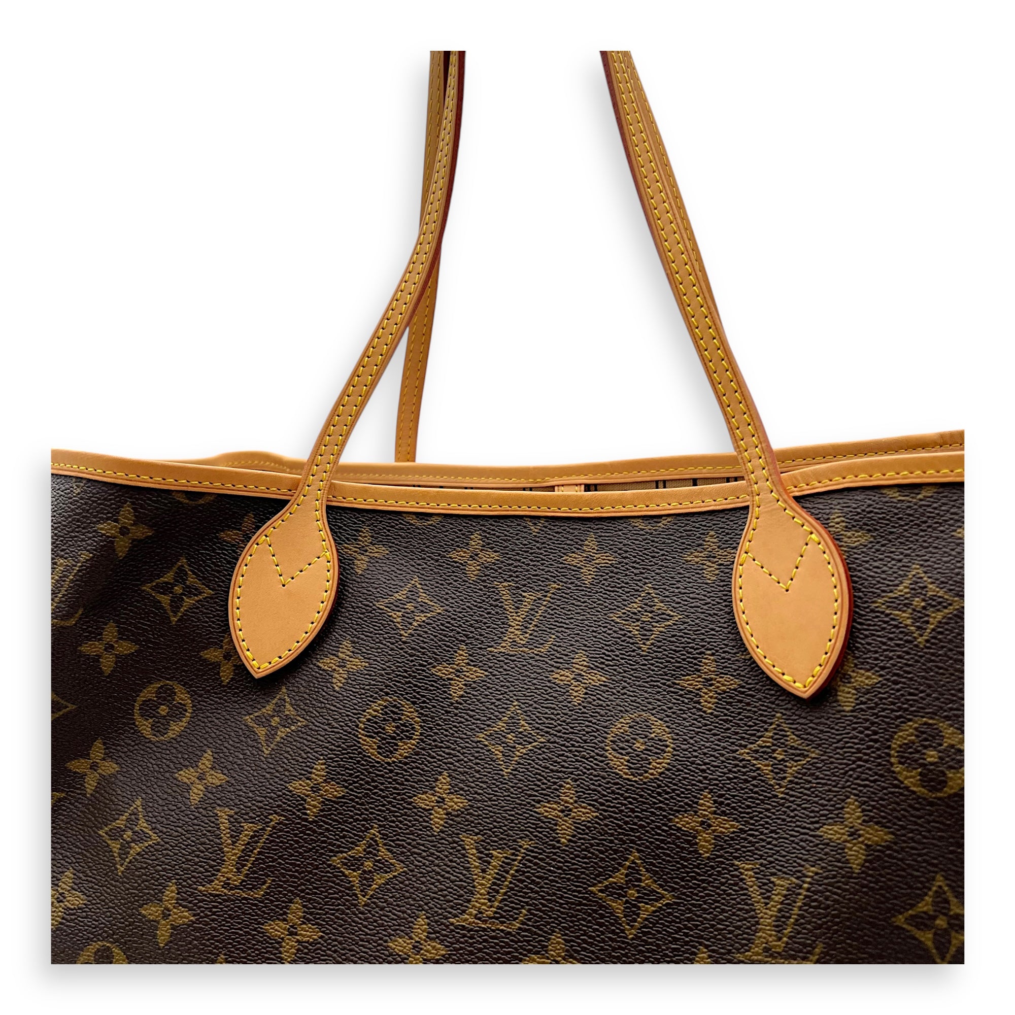 Louis Vuitton Neverfull Tote Bag GM Brown in Coated Canvas, Gold hardware_6