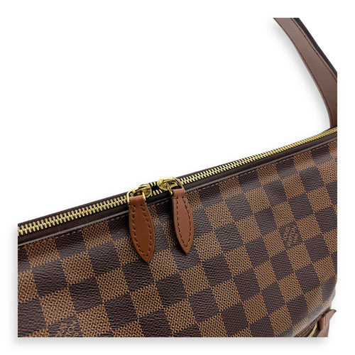 Louis Vuitton Diane Shoulder Bag Damier Ebene in Coated Canvas, Gold hardware_6