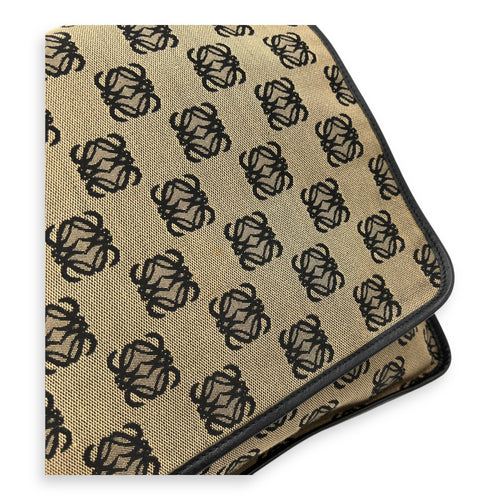 Loewe Anagram Crossbody Bag Brown in Jacquard, Silver hardware_6