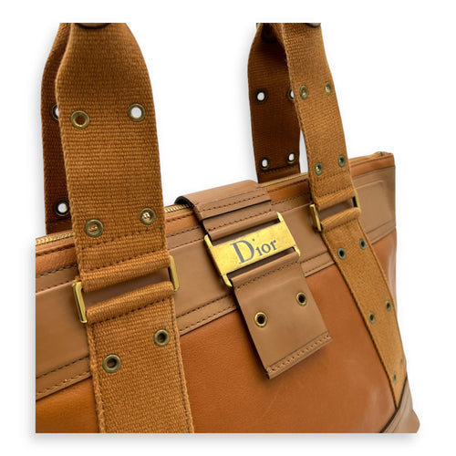 Christian Dior Vintage Card Holder Brown in Calfskin, Gold hardware_6