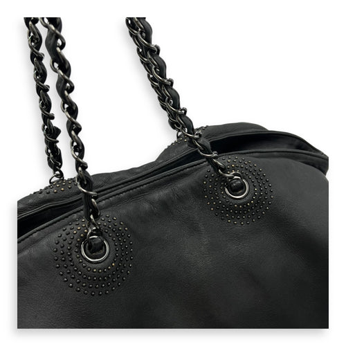 Chanel Others Shoulder Bag Black in Calfskin, Silver hardware_6