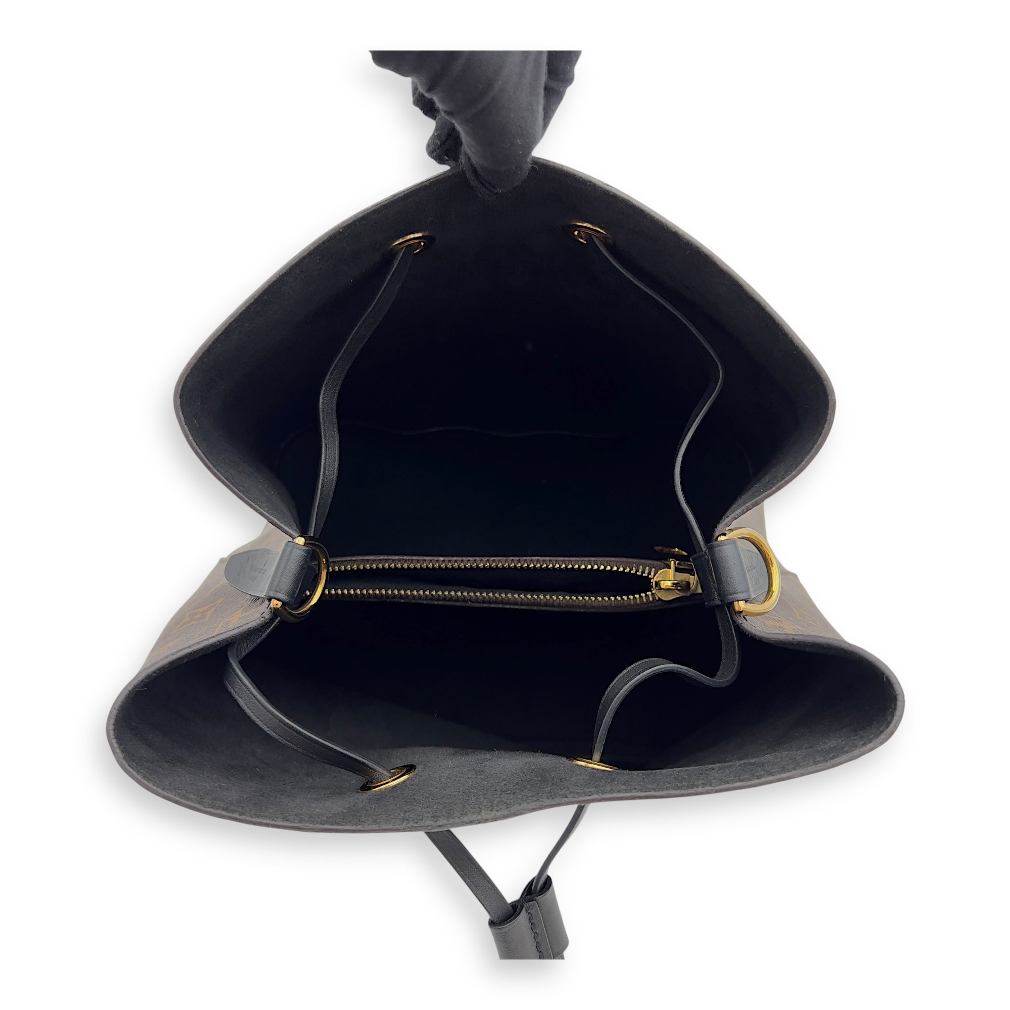 Louis Vuitton NeoNoe Bucket Bag Brown in Monogram Coated Canvas, Gold hardware_3