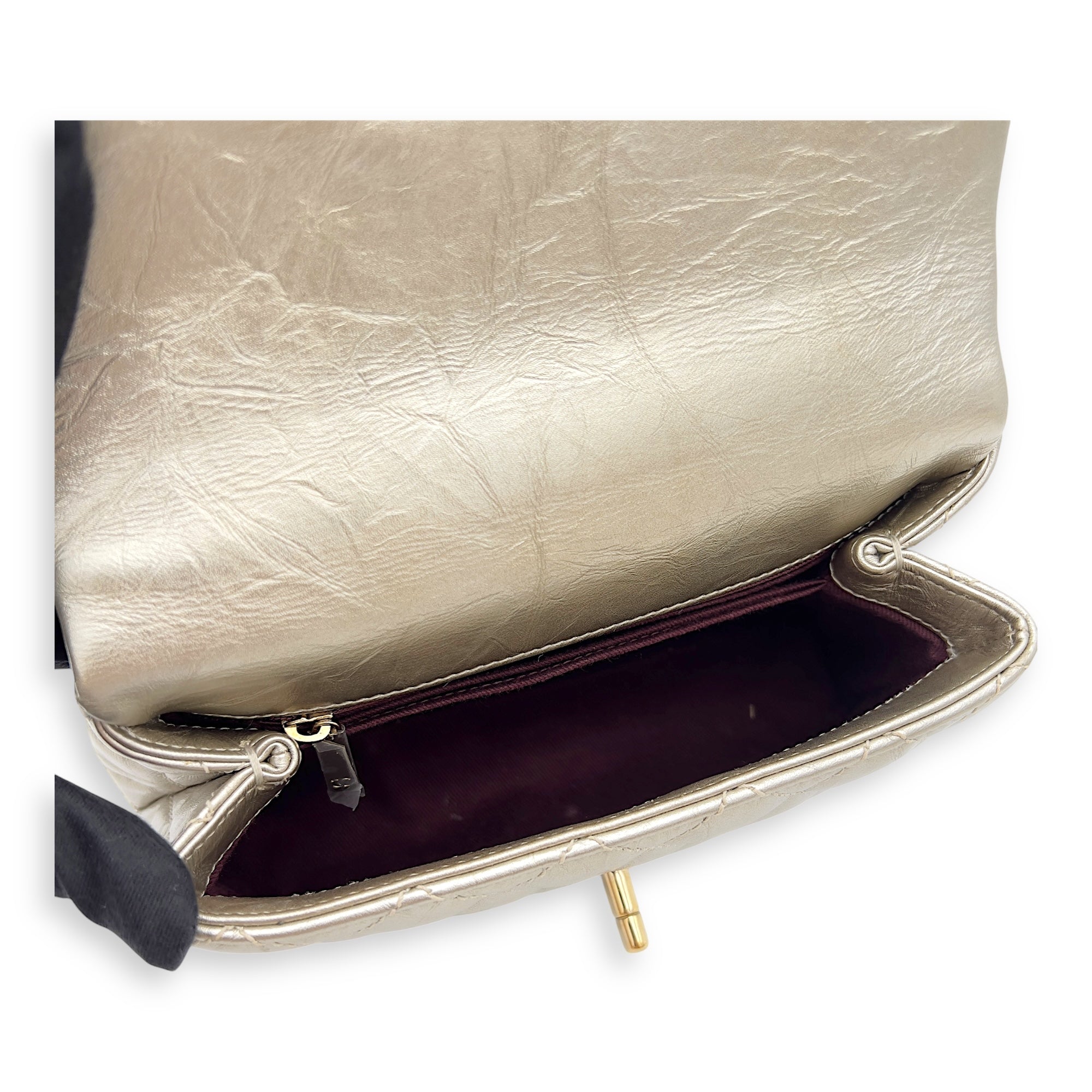 Chanel Coco Small Gold Top Handle Bag in Calfskin, Gold hardware_6