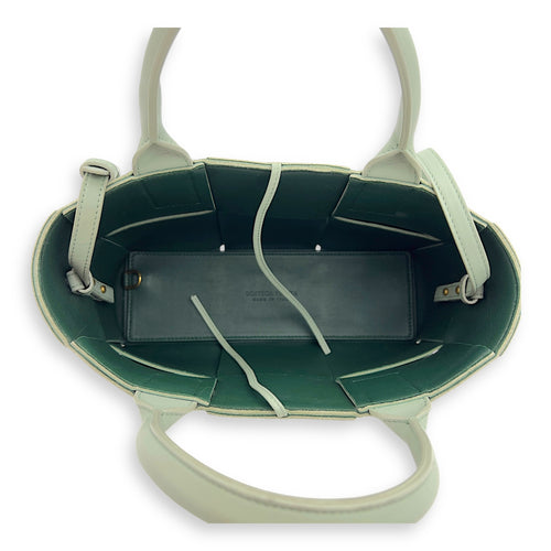 Bottega Veneta Arco Top Handle Bag Green in Lambskin_4