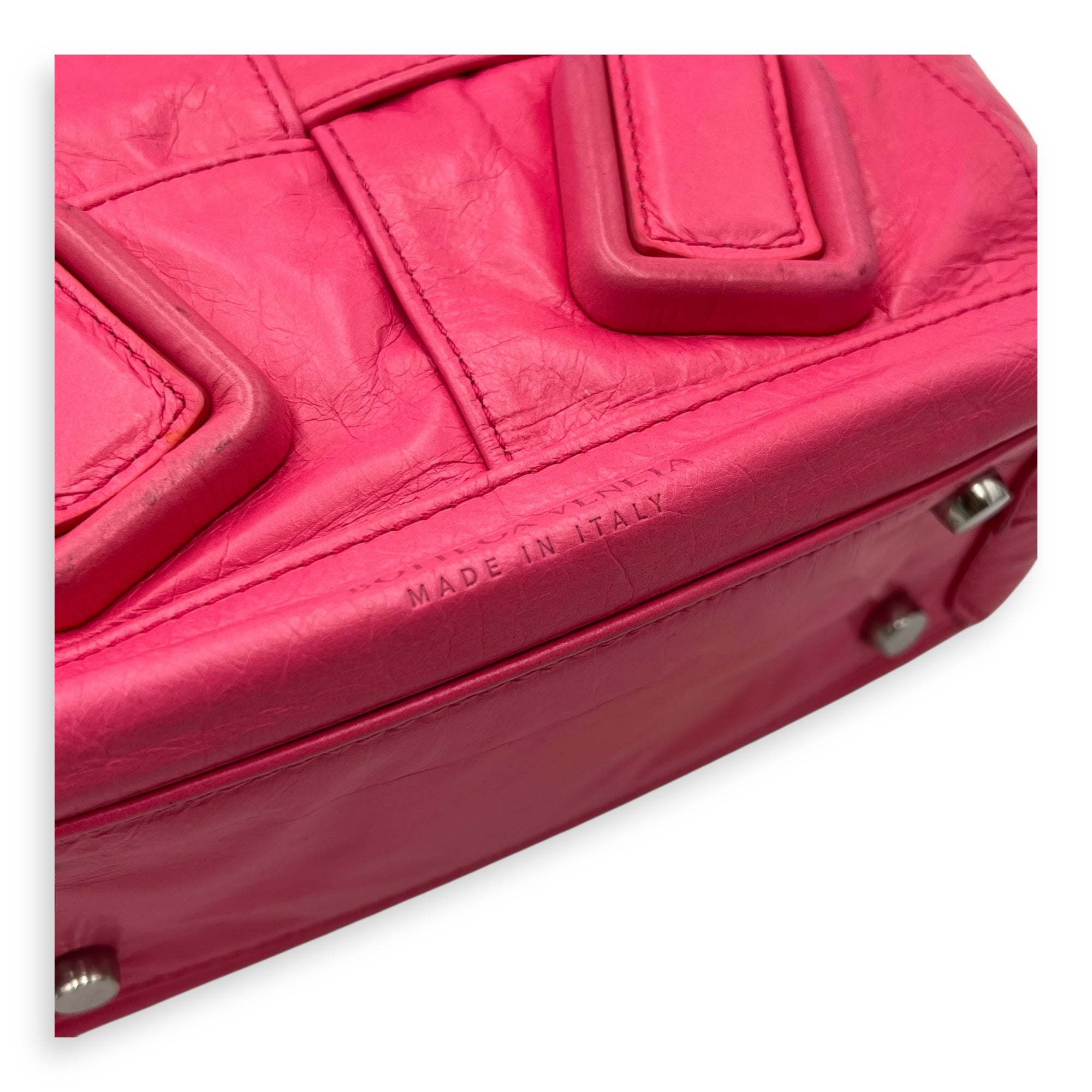 Bottega Veneta Arco Top Handle Bag Mini Pink in Calfskin_6