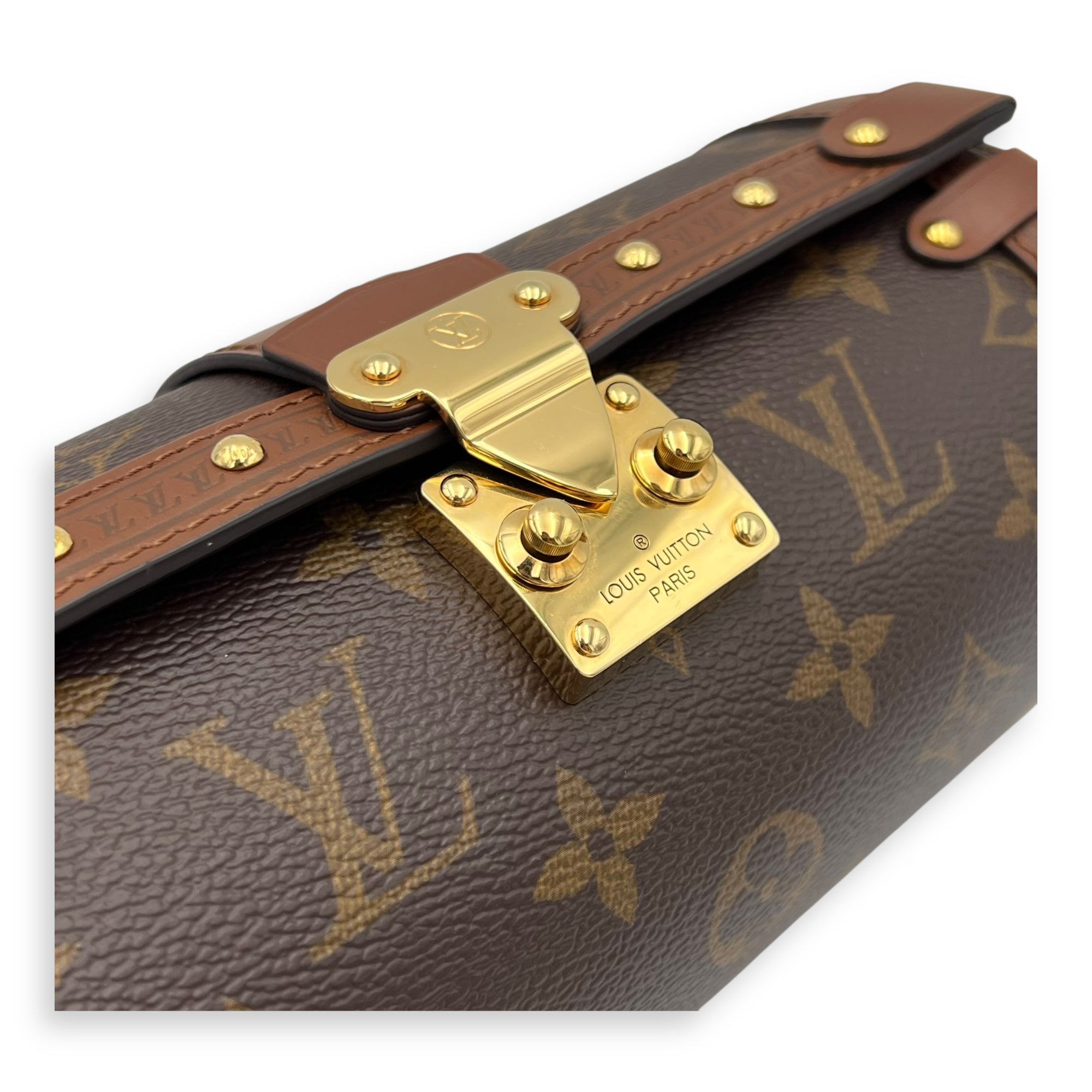 Louis Vuitton Papillon Trunk Brown Shoulder Bag in Monogram Coated Canvas, Gold hardware_6