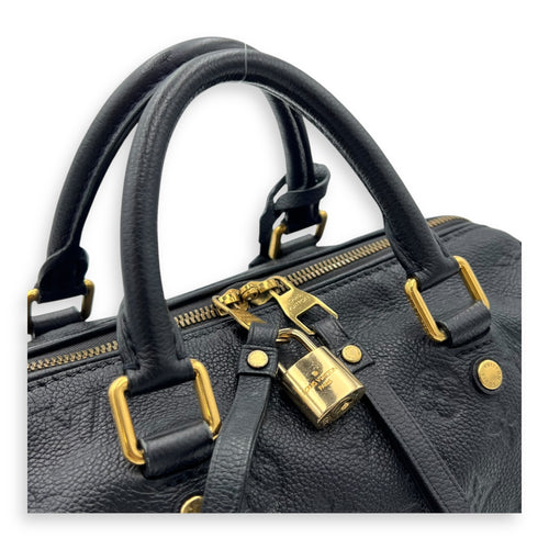 Louis Vuitton Speedy Top Handle Bag 25 Blue in Empreinte Leather, Gold hardware_6