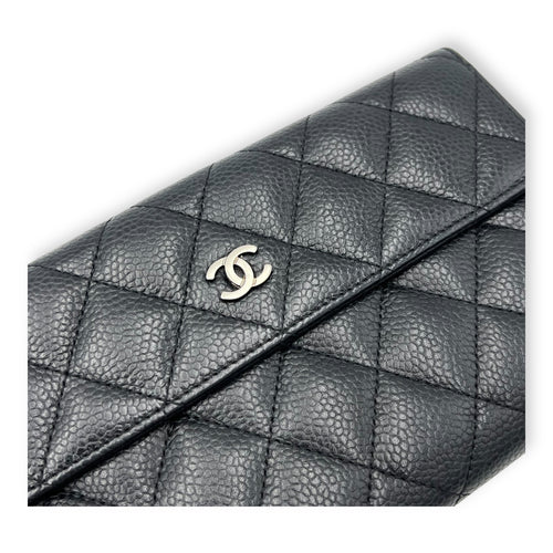 Chanel CC Wallet Black in Caviar Leather, Silver hardware_6